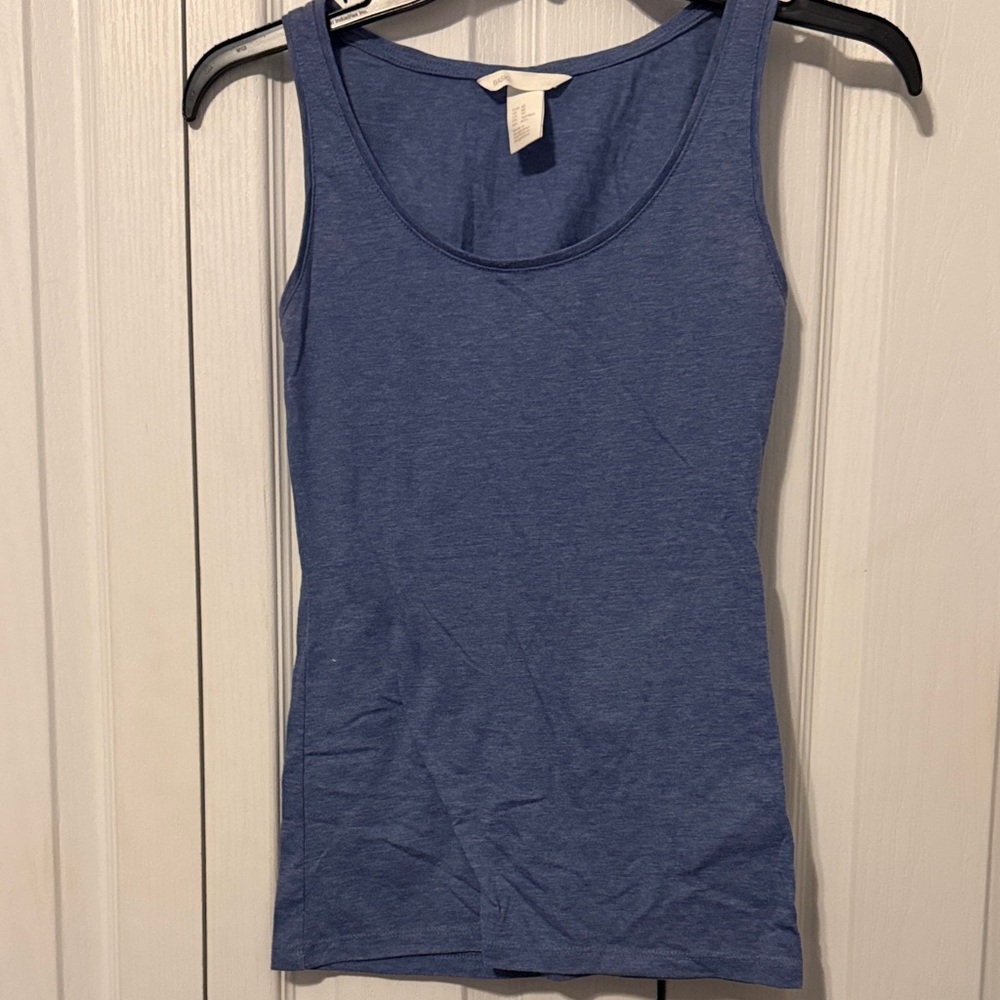 H&M Blue Scoop Neck Tank Size XS